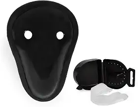 Protetor Genital Coquilha + Bucal Com Estojo Muay Thai, Boxe