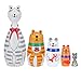 XUBX Poupées Russes en Bois, Mignonnes Matriochka, Série de Poupées Russes Matriochkas, Poupee Russes, Poupées Gigognes Russes, Nesting Doll Toy, Poupées Empilables pour Anniversaire, Noël, Cadeau