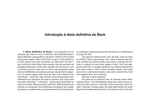 Livro de Tarefas Pense Magro: A Dieta Definitiva de Beck