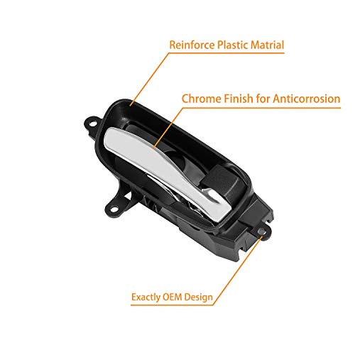Gledewen Interior Door Handle Front Rear Right Passenger Side | For 2013-2017 Nissan Altima Pathfinder, 2015 2017 Nissan Titan, 2016-2017 Titan Xd, 2015-2017 Nissan Murano | Replaces# 80670-3Ta0D #TOP3