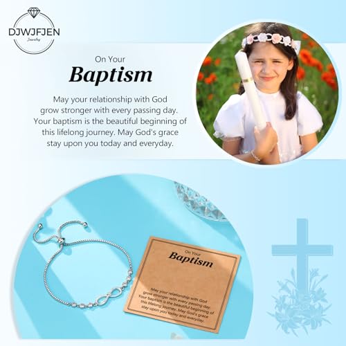 Image of Infinity Cross Charm Bracelet Christian Easter Confirmation Baptism Graduation Gifts for Women Girls