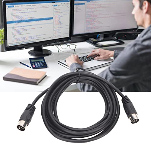 Hosi Large Din Extension Cable, Stable Signal Standard Plug 6 Pin Din Cable Flexible Male To Male Pvc Wire For Computer Peripherals (3 Meters / 9.8Ft) #TOP1