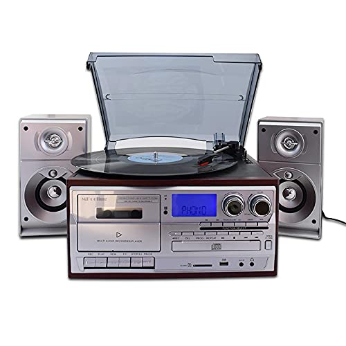 33/45/78�X�s�[�J�[�t�����R�[�h�v���[���[�r�j�[���^�[���e�[�u��-USBMP3�Đ�/Bluetooth/FM���W�I/�r�j�[��LP���R�[�h - AUX����уw�b�h�t�H���o�́i�u���b�N�j���R�[�_�[ kxtmm