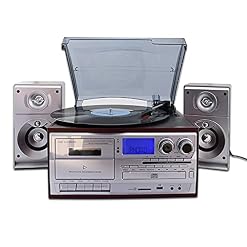 Tourne-Disques, 33/45/78 Tourne-Disque Vinyle avec Haut-Parleurs – Lecture MP3 USB/Bluetooth/Radio FM/Vinyle LP - Les Beatles, Paul McCartney, John Lennon, RIngo Starr, George Harrison