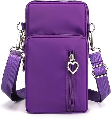 Small Crossbody Bag for Women Durable Nylon Large Capacity Shoulder Bag with Built-In Headphone Port