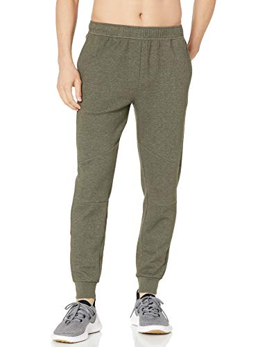 Amazon Brand - Peak Velocity Men's Mid-Town Lightweight Tech Fleece Jogger, Green, Large
