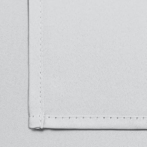 Yakamok 36 Inch Length Room Darking Curtains for Bedroom, Light Blocking Drapes Room Darkening Thermal Insulated Solid Grommet Panels for Living Room(38Wx36L, Greyish White, 2 Panels)