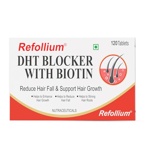Image of DHT Blocker with Biotin Tablets Advanced Formula | Hair Growth Supplement for Men & Women | Supports Hair Growth, Thick Hair & Strong Roots & Reduce Hair Fall, Tablets (120 Tablets)