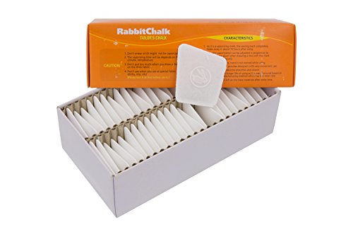 RabbitChalk Brand Premium Vaporizable Disappearing Tailor's Chalk (50 White Chalks Per Box)