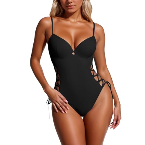 Bañador Reductor Mujer,Trajes de baño Nudo Lazo Verano con Cintura Traje Vientre Plano Natación Control Barriga Tallas Grande Surf Beachwear # L