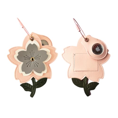 ZOUITY PU Leather Luggage Tag with Airtag Holder Case Set and Name ID Label