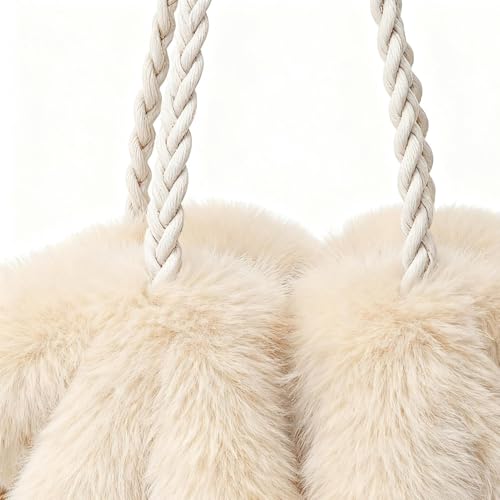 Pochette d'extérieur réglable pelucheuse et sac fourre-tout