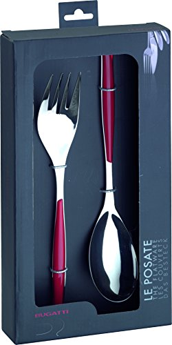 Couverts de table Bugatti Glamour rouge grenat en acier inoxydable 2 pièces - 3