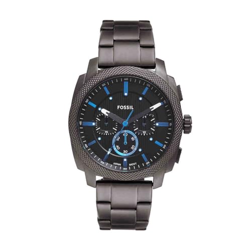 Fossil Herren Analog Quarz Uhr mit Edelstahl Armband FS6098