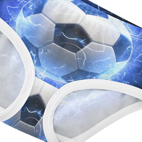 Toddler Underwear Floral 2t Cotton Panties for Girl Designer Briefs Undies Kids Soccer Ball Glowing Blue Black4