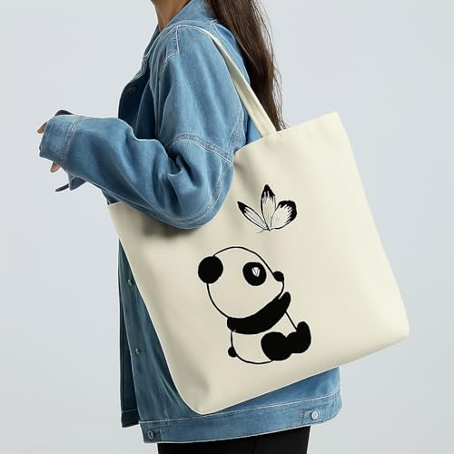 Image of Eco-Friendly Cotton Canvas Tote Bag for Women | Reusable Shopping & Daily Shoulder Bag with Free Pouch - Large Capacity Handbag