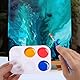 12 Stück Mischpalette, Malpalette Aquarell,Farbtablett,Mischtabletten zum Malen Von Farbtönen,Kunststoffpaletten mit 6 Mischfeldern,Universalpalette für DIY Kunst Malerei öl Acryl Malerei