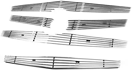 Front Bumper Upper + Lower Billet Grille Insert Combo Compatible with 2008-2011 Cadillac CTS