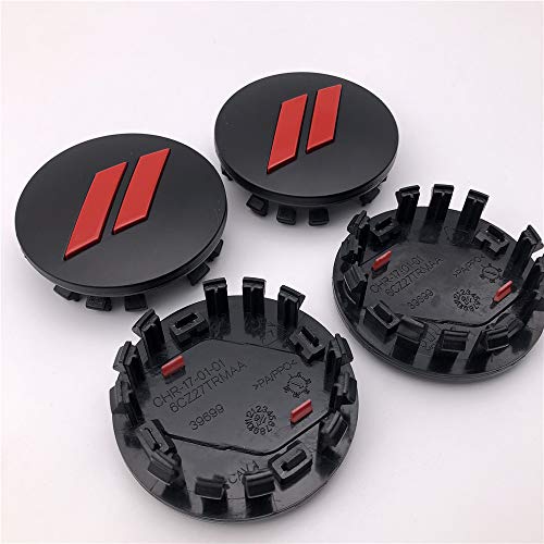 FT&C 4 Pieces 2.5  64mm Black Red    Car ABS Custom Hub Center Caps Cover for Charger Challenger with 20  Wheels 6CZ27DX8AA