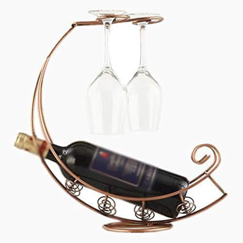Soporte de vino metálico vintage para botellas miniatura 1