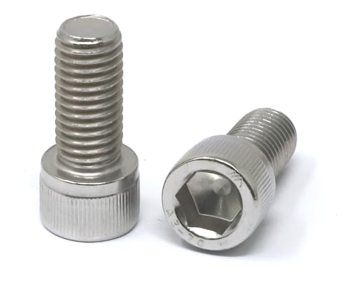 Image of iexcell 4 Pcs M14 x 30mm Thread Pitch 2 mm Stainless Steel 304 Hex Socket Head Cap Screws Bolts Kit