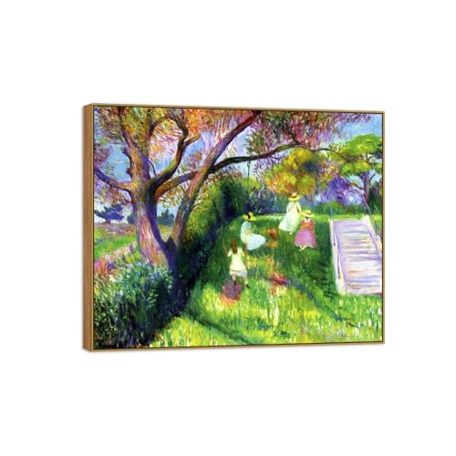 William Glackens Swing Tableau Décoration Murale Salon Toile Cadre Bois 48x40