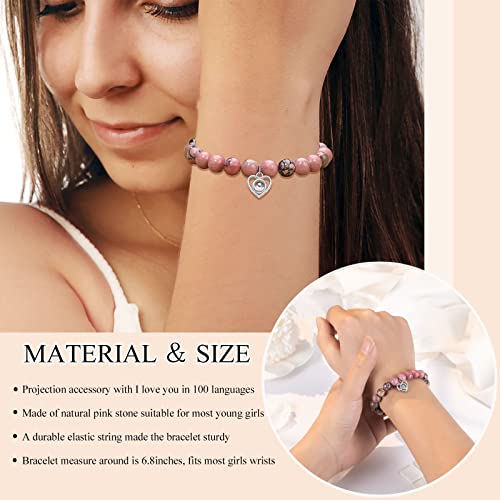 Upromi Wife Gifts, I Love You 100 Language Bracelet Gift For Wife From Husband, Wife Valentines Day Gifts, Best Anniversary Wedding Birthday Mothers Day Gifts For Her Wife Women #TOP2