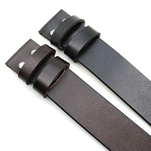 #N/a 2x Cinto de Couro Masculino Vintage Tiras de Reposição Masculinas Sem Fivela de 47 Polegadas de