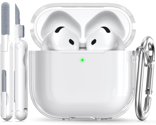 RFUNGUANGO AirPods 4 Case Clear Soft TPU Transparent White