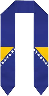 Bosnia Bosnian Flag Graduation Stole Graduation Shawl Graduation Sash 2025 International Graduate Shawls Scarf with National Flag 72 Inch
