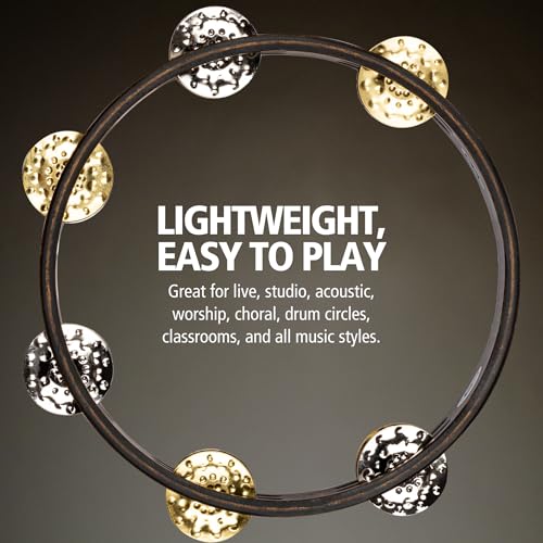 Tambourine MEINL Percussion Compact wood petit format brun noyer pour percussionniste