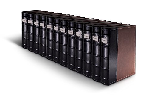 Bellagio-Italia Brown DVD Storage Binder Set - Stores Up to 576 DVDs, CDs, or Blu-Rays - Stores DVD Cover Art - Acid-Free Sheets