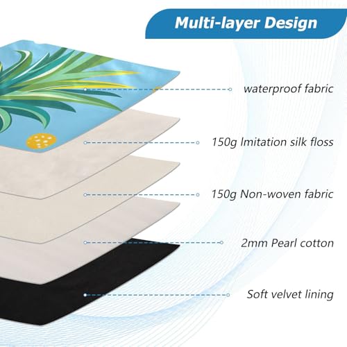 Funda para laptop JIPONI Tropical Leaf Pineapples 15.6-16" miniatura 4