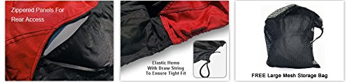 Weatherproof Max Jet Ski Cover Compatible with SEA DOO GTI 90 2022-2023 – RED/Black Color – All Weather – Trailerable – Protects from Rain, Sun