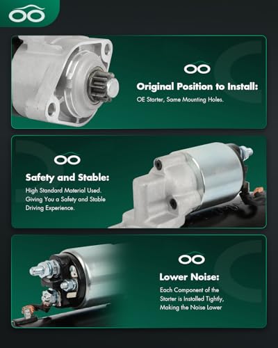 Image of SCITOO Starter Motor fit for Porsche for Cayenne 4.8L 2008-2010 Replacement Starter 19118