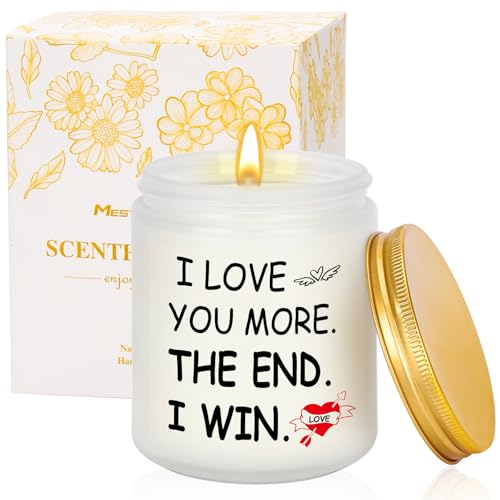 Valentine's Day Gift for Her Him, Anniversary Candle Gifts for Husband Wife, Romantic Idea Wedding Birthday Christmas I Love You Gift for Girlfriend Boyfriend Fiancee Fiance (Lavender Scent)