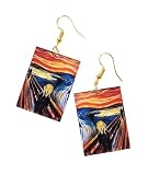 Orecchini "L'Urlo" Munch Lunix - Artigianale Espressionista - Gioielli Artistici Colori Vivaci - Idea Regalo Simbolica e Audace Découpage