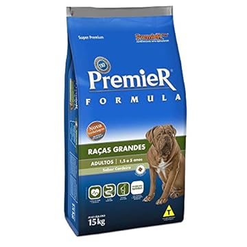 Ração Premier Fórmula para Cães Adultos de Raças Grandes Sabor Cordeiro, 15kg Premier Pet Raça Adulto,