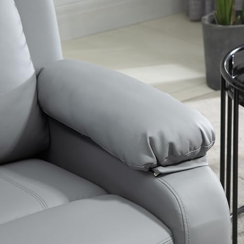 HOMCOM Electric Power Lift Recliner Chair Vibration Massage Reclining Chair with Remote Control and Side Pocket, Grey HOMCOM Electric Power Lift Recliner Chair Vibration Massage Reclining Chair with Remote Control and Side Pocket, Grey