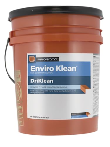 Prosoco DriKlean | Peelable Masonry Cleaner for Interiors - Trusted by Professionals (5 GALLON)