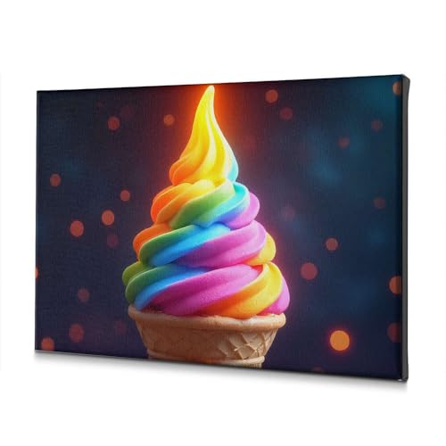 Toile crème glacée colorée déco murale salon moderne 40 x 60