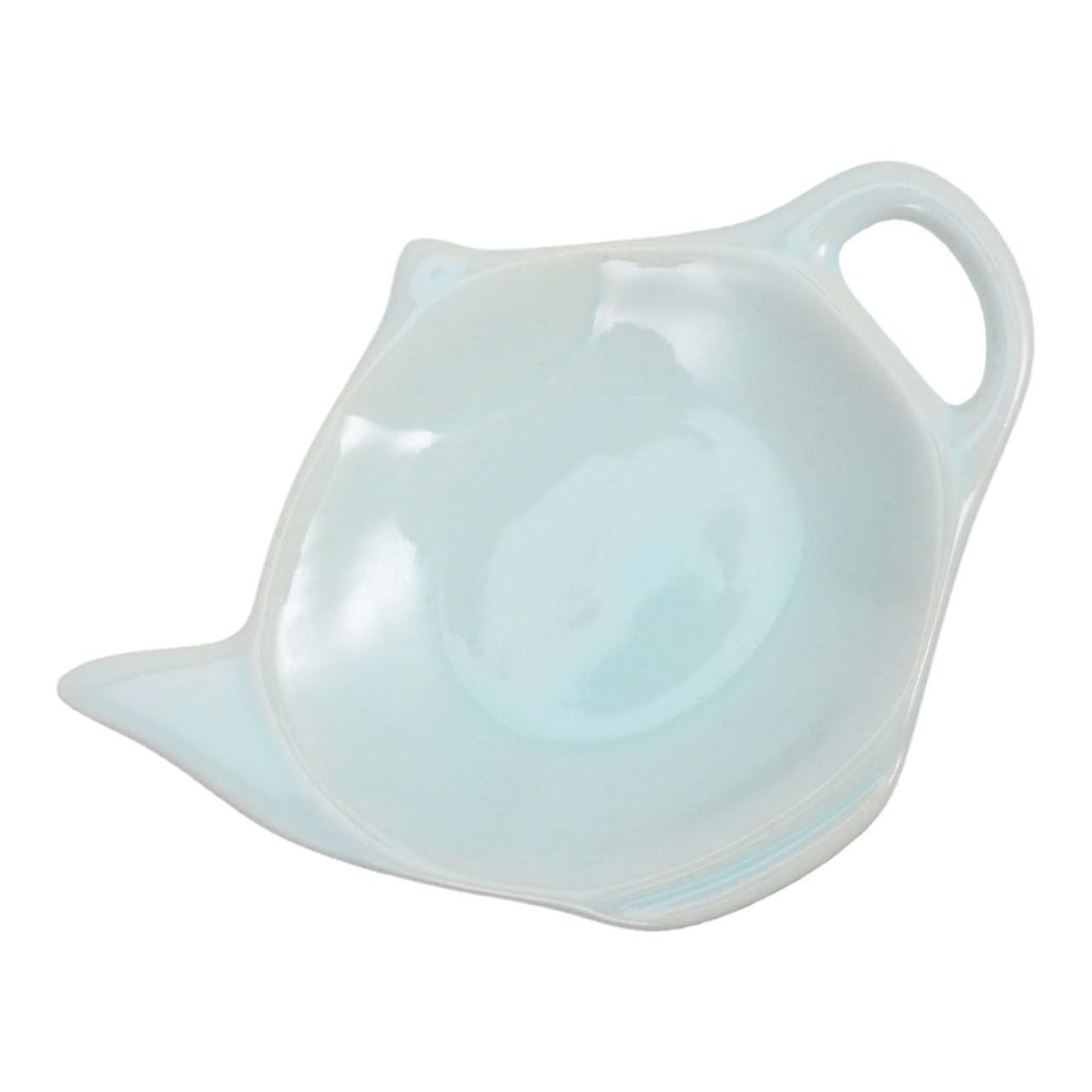 IMIKEYA Teapot-Shaped Ceramic Tea Bag Rest Elegant Condiment Dish for Organizing Tea Bags Breakfast Snacks and More for Home Cafe Restaurant Use