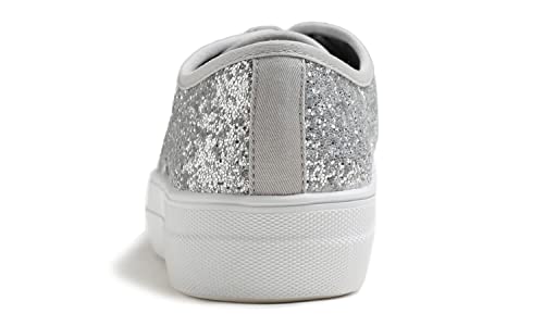 Image of FEVERSOLE Women's Fashion Dress Sneakers Party Bling Casual Flats Embellished Shoes