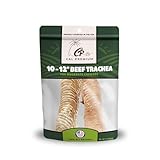 Cal Premium Natural Beef Trachea for Dog (9-11 inch, 2 Pack), 100% USA Sourced and Made, High Protein, Single Ingredient, Engaging Chews
