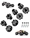 Rcarmumb 17mm Hex Nuts Wheel Hubs Upgrades Part for 1/10 E-Revo 2.0 VXL,1/5 X-Maxx,1/8 Sledge,Hex Nuts Wheel Hubs Hops up,Black