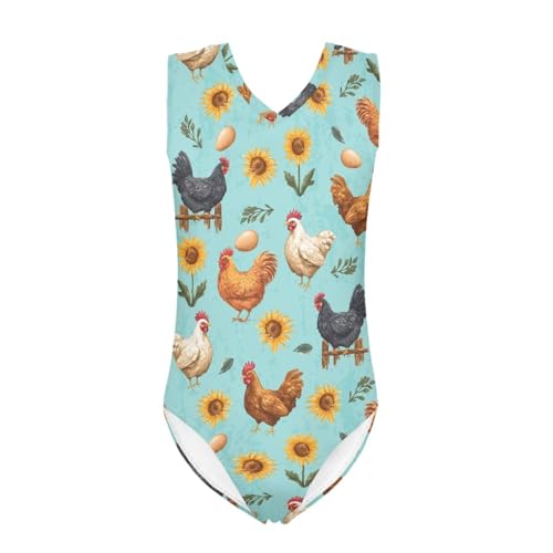Image of INSTANTARTS Gymnastics Leotards Girl Dinosaur Dancewear Activewear Quick Dry