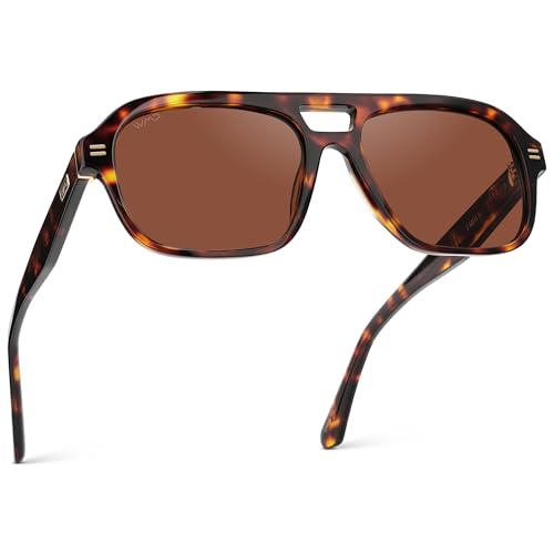 WearMe Pro – Women’s Polarized Aviator Sunglasses: Acetate Frame &