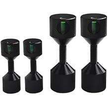 Aluminium Flange Two Hole Pins 1-1/8 and 1-5/8 with Built-in Level, 2 Hole Flange Alignment Pin with Anodized Oxide FinishBlack 4 PCS