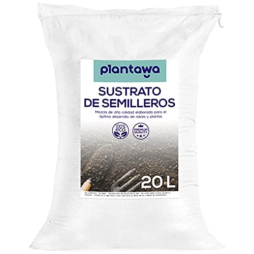 Plantawa Sustrato Para Semilleros 20L, Sustrato Ecológico Para Plantas, Tierra Para Plantas Sustrato Para Plantar Semillas Huerto Urbano, Abono Natural Tierra Para Jardín Exterior, Sustratos Y Abonos