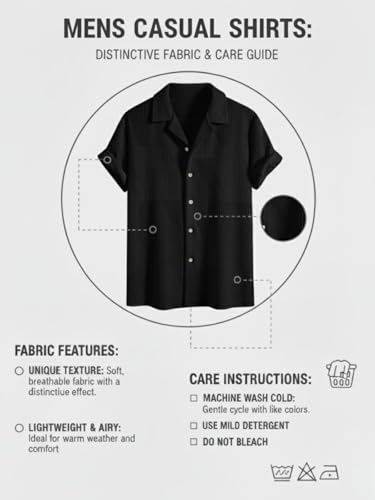 Image of Leriya Fashion Shirt for Man Polycotton Regular Fit | Mens Casual Shirts | Shirt for Man| Shirts for Mens Stylish |Half Sleeve Button Down Textured Summer Wear (Available in Plus Sizes)